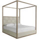 Hoyos Topaz Beige Canopy Bed, King